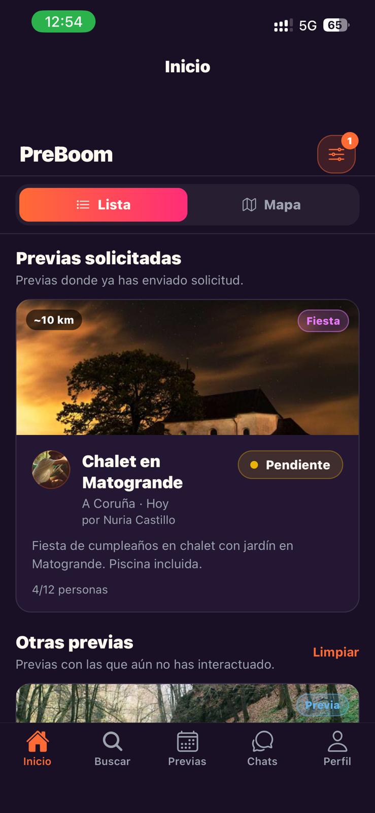 Feed de previas